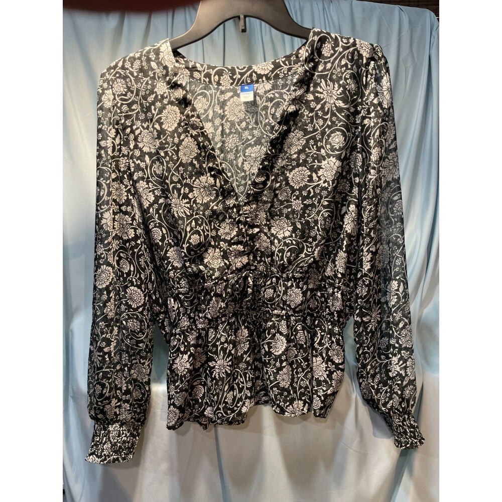 TWO PACK LOT! Knox Rose Women’s V-Neck Top & Old Navy Romantic Boho Blouse XL - Picture 12 of 16
